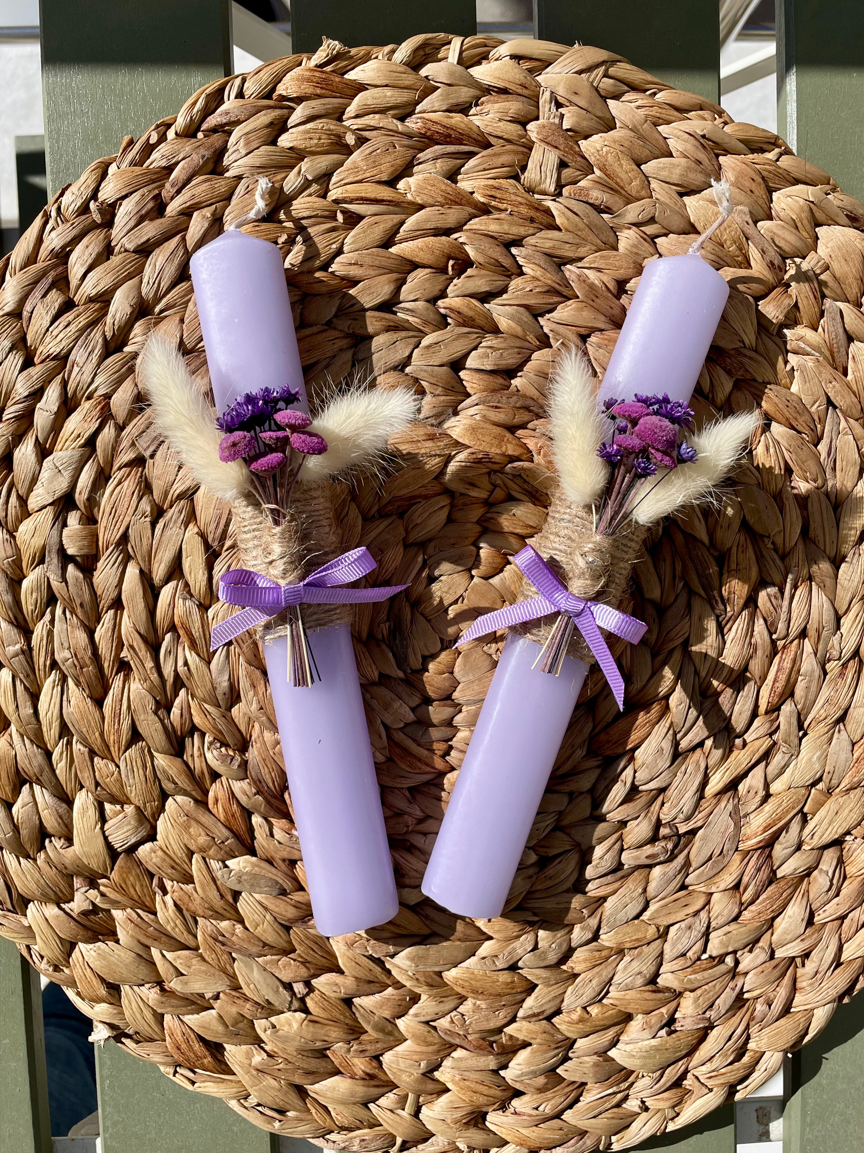 Λαμπαδάκι με αποξηραμένα άνθη