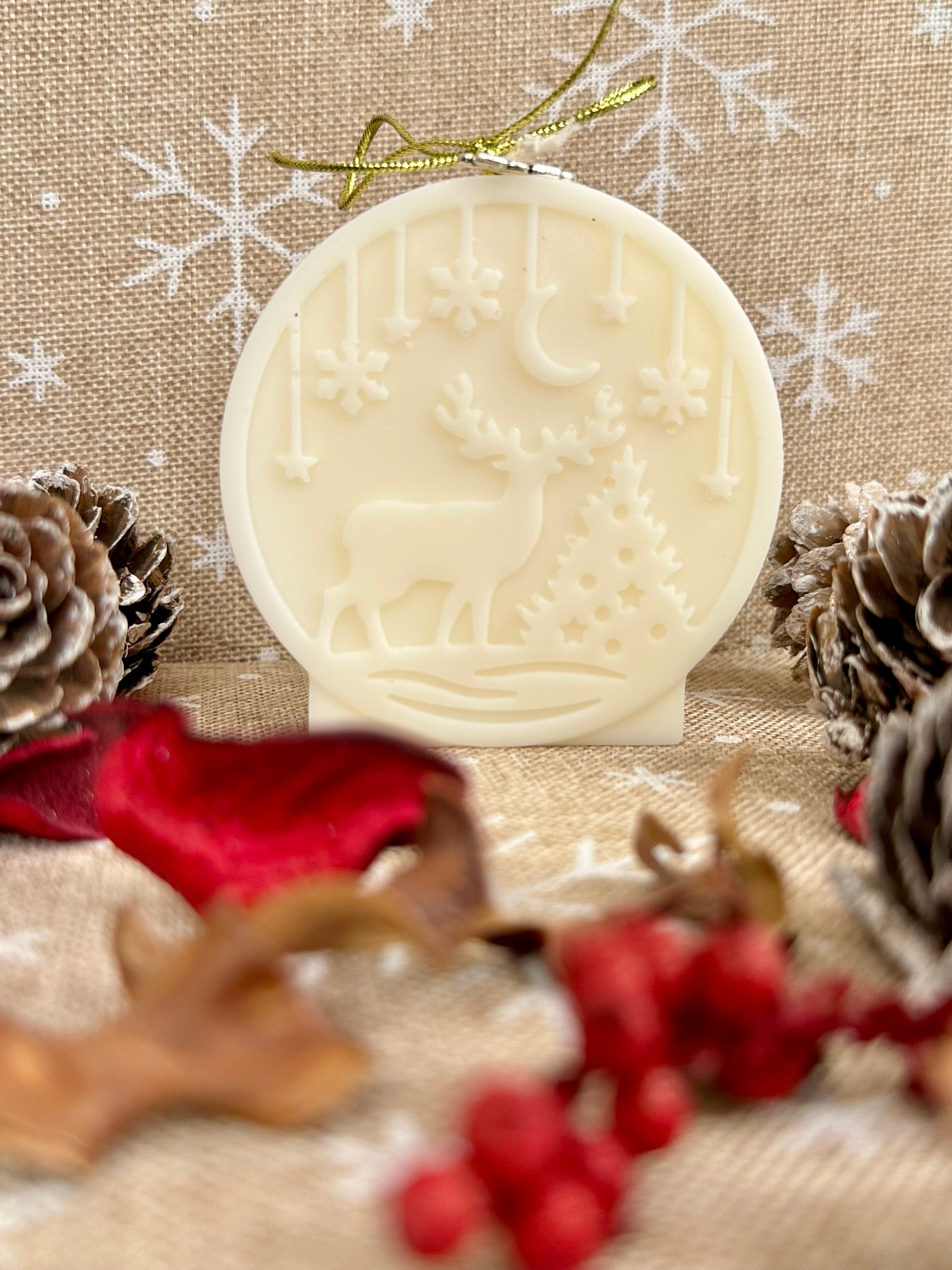 SNOWBALL CANDLE "REINDEER"